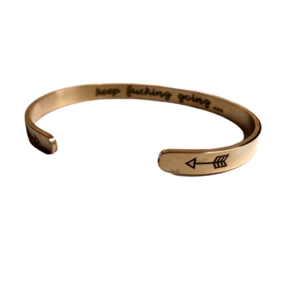 Boho Keep F***ing Going Rose Motivational Bracelet - Picture 5 of 7